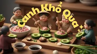 GIANT Stuffed Bitter Melon Soup | Tiny Chibi Farmers Cook Vietnamese Comfort Food 🥬🍲