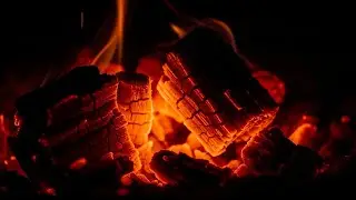 No Ads Rain Sounds - ASMR Glowing Embers | Intense Crackling Fire Sounds for Deep Sleep (NO TALKING)