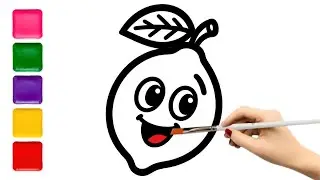 Vegetables Drawing, Coloring & Painting 🍅🍋🍋| How to Draw Lemon  Vegetable easy Step by Step