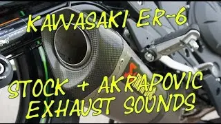 Kawasaki ER-6N / ER-6F / Ninja 650 Akrapovic exhaust sounds WITHOUT dB-killer