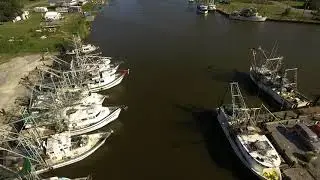 Drone footage of Dulac, Louisiana