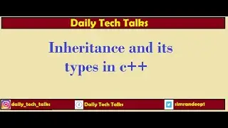 inheritance  and its types in c++