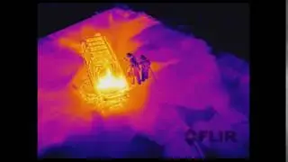 Car Fire as seen with the FLIR Vue Pro Thermal Imaging Camera for UAVs