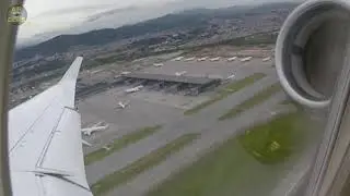 Powerful TakeOff with great Sao Paulo GRU airport views from Falcon 7X Private Jet!  [AirClips]