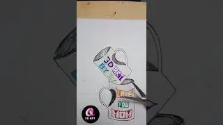How to Draw an Amazing 3D Cup on Paper | Easy 3D Drawing Tutorial#3dart #drawing #3ddrawing