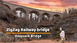 Incredible Cinematic of the mysterious Zigzag Railway Bridge! (Knapsack bridge)