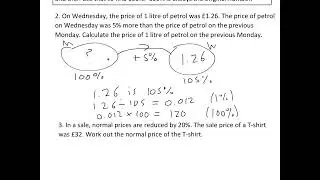 Year 11     21. Reverse Percentage - Finding the original quantity