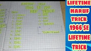 Lifetime Haruf trick for Loss Covering | 28 din blast | 1966 se lifetime trick| Lifetime single jodi