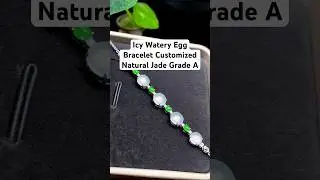 Icy Watery Jade Egg Bracelet#jewelry #earrings #ring #pendant #gems #jade #jadeite #earings #china