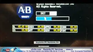 How to downgrade firmware of a PanelView 700 Standard using a USB card from rev 11 to rev 9