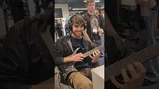 Playing PLINI on PLINI's guitar beside PLINI himself!! #shorts #guitar