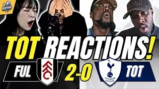 SPURS FANS FURIOUS REACTIONS TO FULHAM 2-0 TOTTENHAM | PREMIER LEAGUE FAN REACTIONS