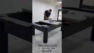 Billiard Table Slate Install @loriaawards7284 #billiardtable #pooltable #billiard #howto #shorts