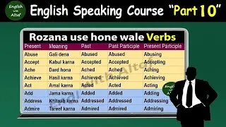 English Speaking Course Part 10 | Most Common Daily Used Action Verbs for Fluent English