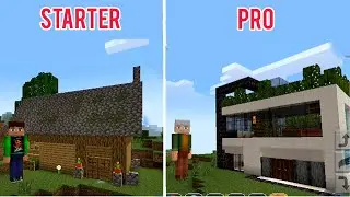 STARTER vs PRO survival house build CHALLENGE in Realmcraft 