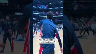 Will Riley said NOT TODAY 🗣️ #block #nba #funny #shorts #kids