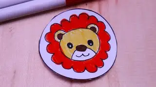 how to draw a cute lion step by step || drawing by paloopi