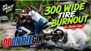 300 Wide Tire Burnout