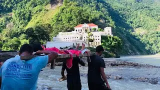 Carrying a Patient on a Stretcher Through the Hills of Nepal | Remote Village Struggles
