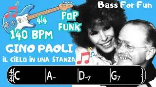 Il cielo in una stanza, Gino Paoli, Pop Funk, BASSLESS Backing Jam track in C (140 bpm)