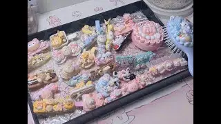 Immersive packaging - Random matching of butter cream hair clips. Tray is back! #沉浸式体验# 树脂发夹 #树脂手机壳
