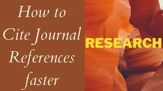தமிழில்|How to Cite and Reference Research Journals Faster in Tamil