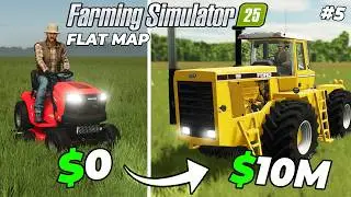 I spent 1000 days on the Flat Map with $0! - Farming Simulator 25