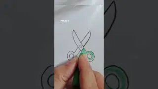 How to draw scissors ✂️✂️  #scissors #drawing #art #youtubeshorts #reels
