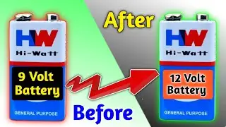 9 volt battery ko 12 volt battery kaise banaye || how to convert 9 volt battery to 12 volt battery