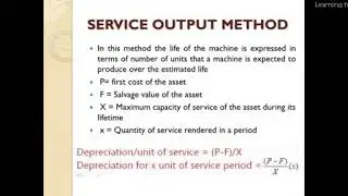 Service output method/Unit 5/Engineering Economics