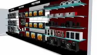 Rack Backwall Display Audio Video dan POLYTRON Toko Soni Situbondo