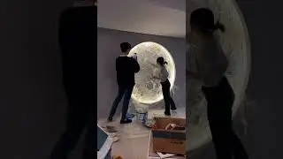 FARIA EM SUA CASA? UM PAINEL ILUMINADO COM DESENHO DA LUA #shorts
