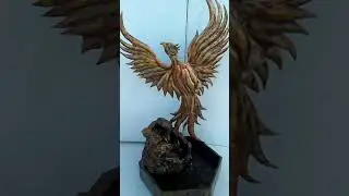 Copper Phoenix Art, Phoenix Bird Sculpture Waterfall Fountain, Large Size, www.thecopperfountain.com