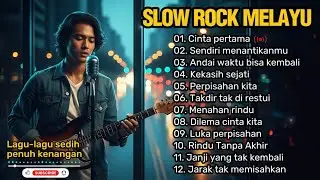 SLOW ROCK MELAYU PALING MENYAYAT HATI 😭 | Teman saat santai, kerja dan perjalanan | Cinta Pertama 💔
