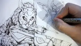 DRAWING - ANA (SNOW OWL SKIN) WINTER WONDERLAND