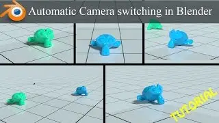 Automatic camera switching in blender tutorial || Multiple cameras || followpath and trackto