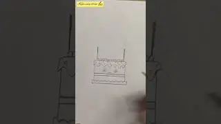 Easy cake drawing for kids#pencil drawing #free hand drawing #kids#trending shorts#shorts