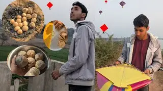 मकर संक्रांति को दाल बाटी चूरमा बनाया और पतंग उड़ाई Made Dal Bati Churma  Makar Sankranti 🔥