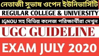 UGC GUIDELINE: EXAM JULY 2020