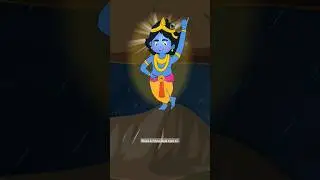 Goverdhan Leela ❤by cute little Krishna #devotional stories #animation #indreshupadhyayji #krishna