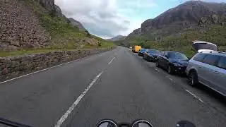 Kawasaki Z900RS Mountain motorcycle ride Pen-Y-Pass Snowdonia North Wales UK DJI OSMO Action 4 4k