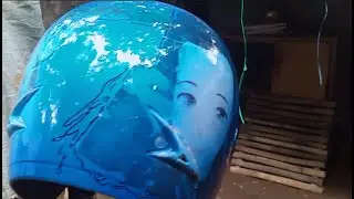 Repaint helm honda dari pilox RJ...