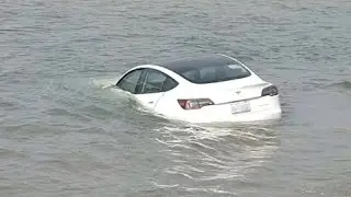 Tesla Compilation in Deep Flood water || Rufford Ford FLOOD |  PART 2