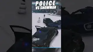 Cops VS Snowman #GTA #shorts