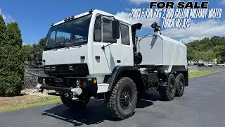 New Build For Sale: 2003 Stewart & Stevenson 5 Ton 6x6 2,000 Gallon Military Water Truck W/ A/C