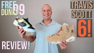 Travis Scott Jordan 6 Cactus Jack On-Feet Review! + Nike Free 99 Dunk On-Foot Review!!!