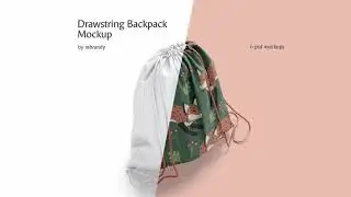 Drawstring Backpack Mockup Presentation