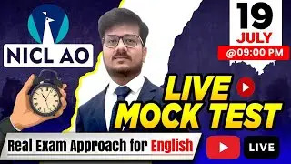 NICL AO || LIVE MOCK TEST || Real Exam Approach for English || Kshitij Bhalerao