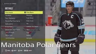 NHL 22 - Manitoba Polar Bears - Custom team and roster