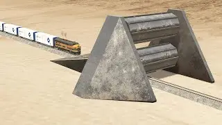 Trains vs Spinning Roller &ndash; BeamNG.Drive